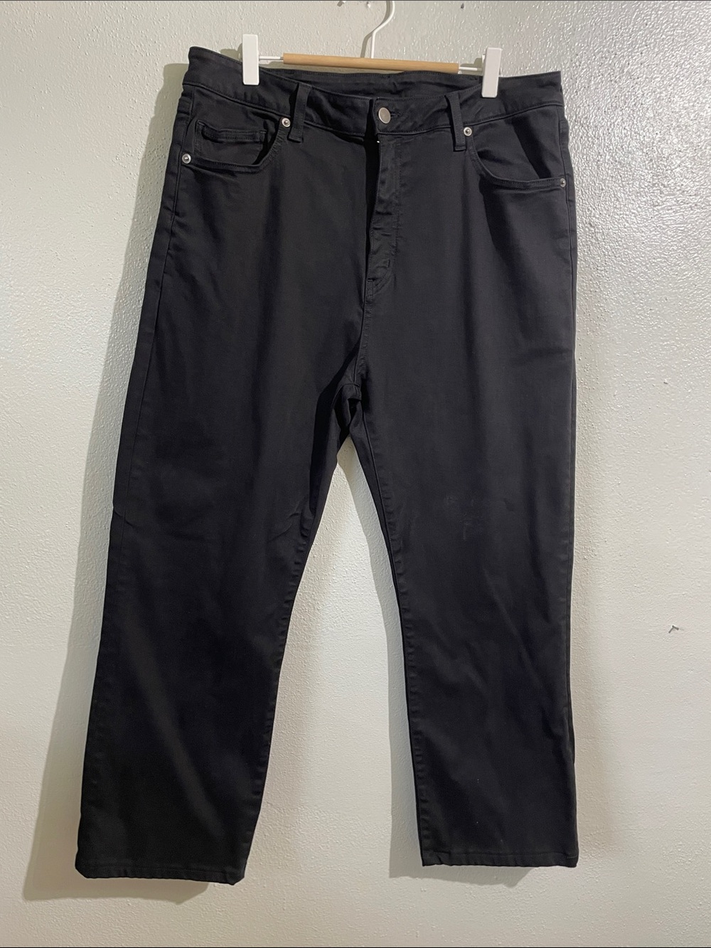 Aviator Slim Straight Travel Jeans Black Stretch Five Pocket Classic Sz 34 Urban